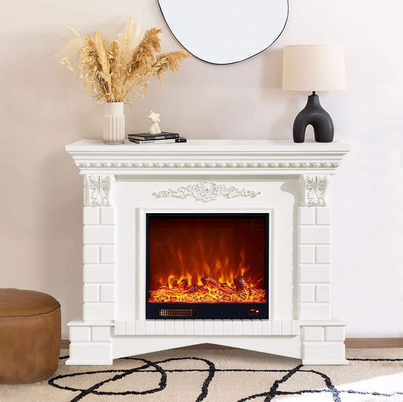 批发花卉雕刻仿真大理石砖砌壁炉外框制造商和价格表| 壁炉