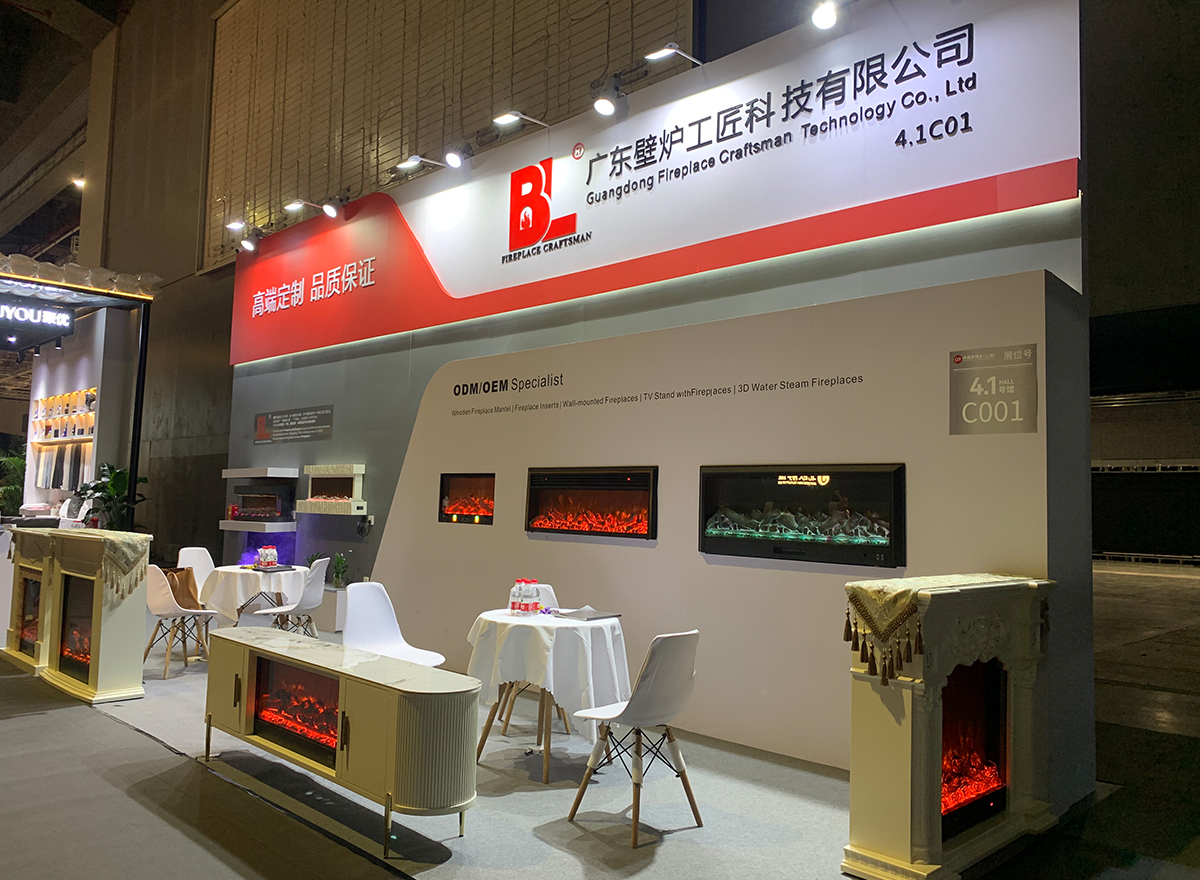 Zero Clearance Electric Fireplace Trade Show Booth Display and Custom Installation